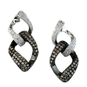 DIAMOND & MOCHA ‘DIA’ EARRING