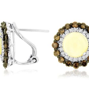 OPAL & DIAMOND EARRING
