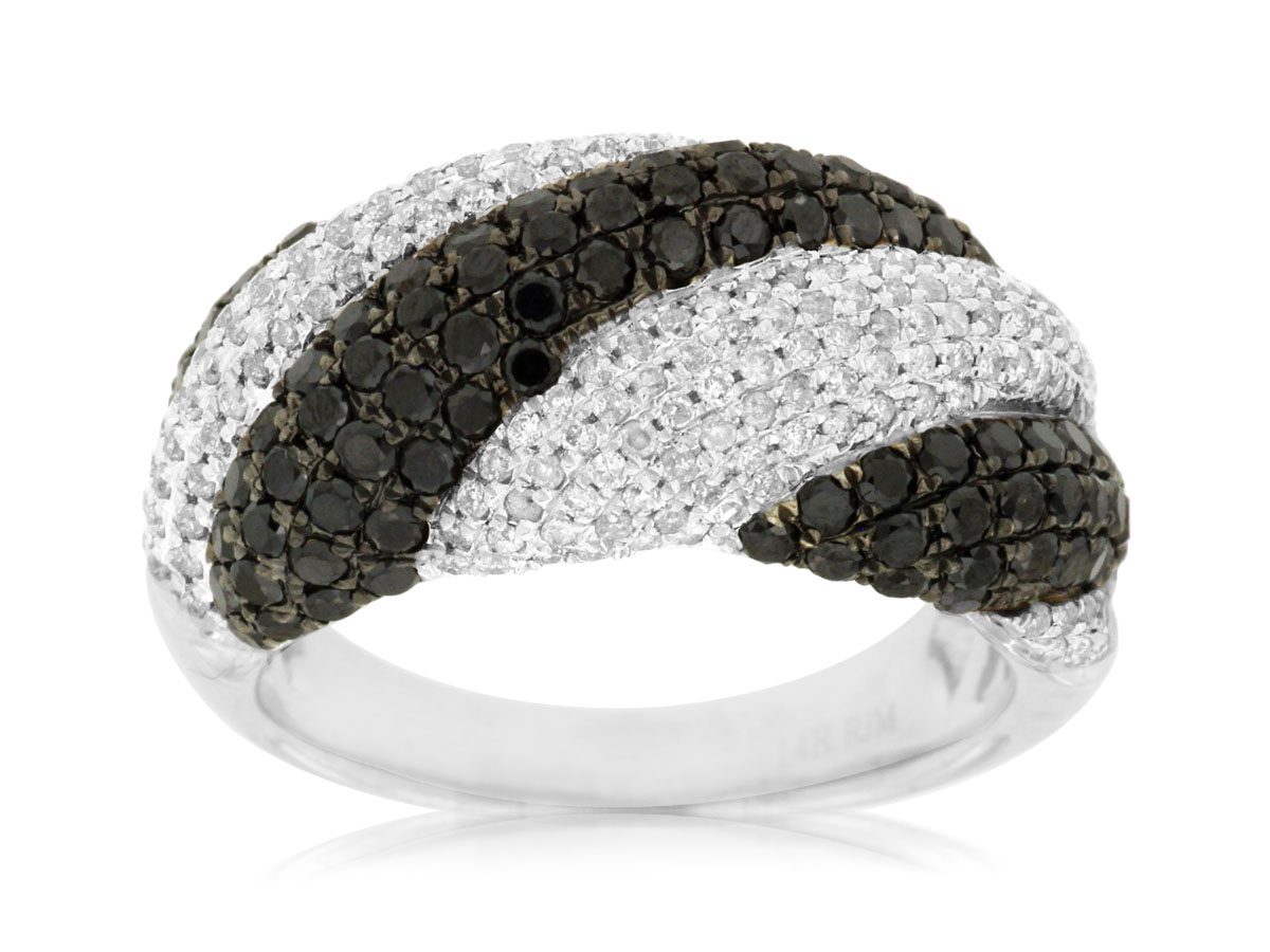 BLACK DIAMOND & DIAMOND RING