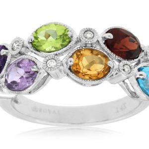 DIAMOND & SEMI PRECIOUS RING