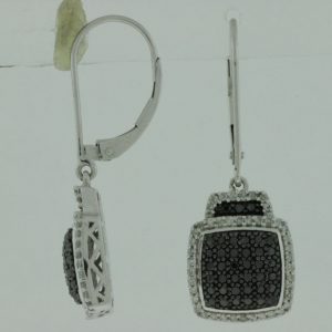 DIAMOND &BLACK DIAMOND EARRING