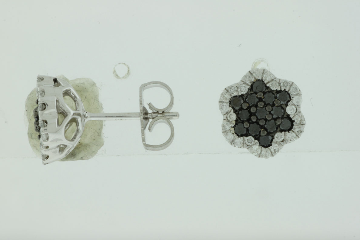 DIAMOND &BLACK DIAMOND EARRING