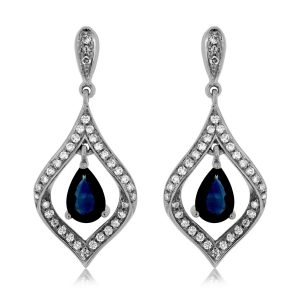 SAPPHIRE & DIAMOND EARRING
