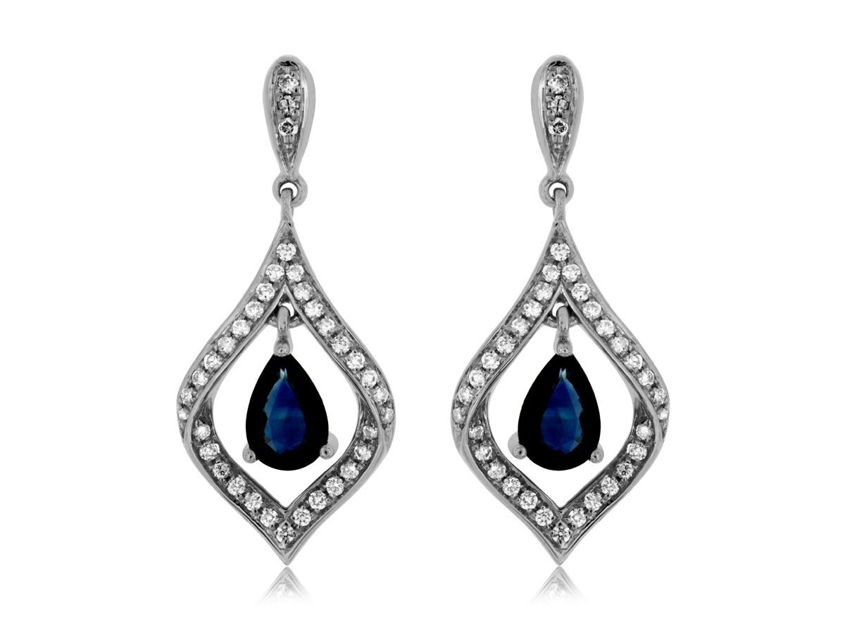 SAPPHIRE & DIAMOND EARRING