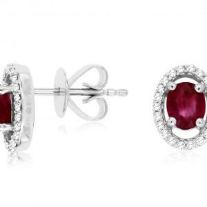 RUBY & DIAMOND EARRING