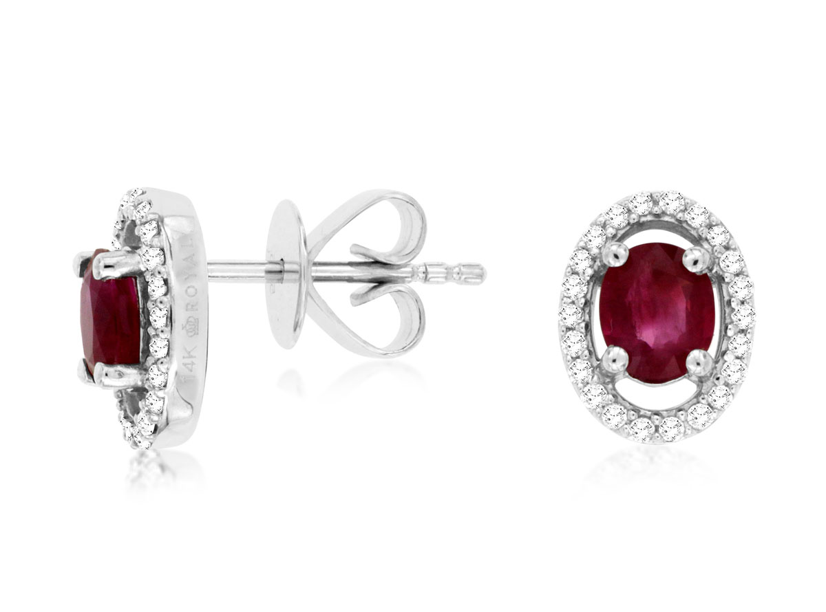 RUBY & DIAMOND EARRING