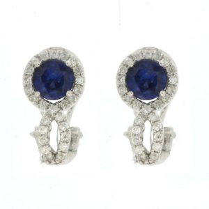SAPPHIRE & DIAMOND EARRING