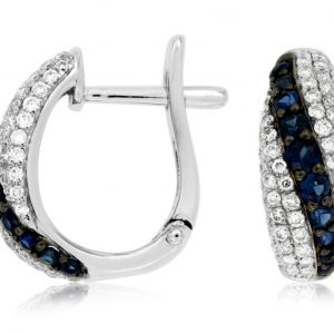 SAPPHIRE & DIAMOND EARRING
