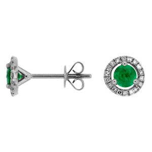 EMERALD & DIAMOND EARRING