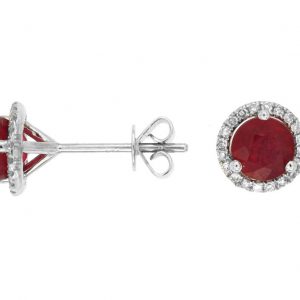 RUBY & DIAMOND EARRING