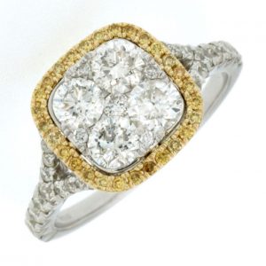 YELLOW DIAMOND & DIAMOND RING