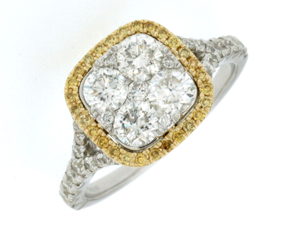 YELLOW DIAMOND & DIAMOND RING