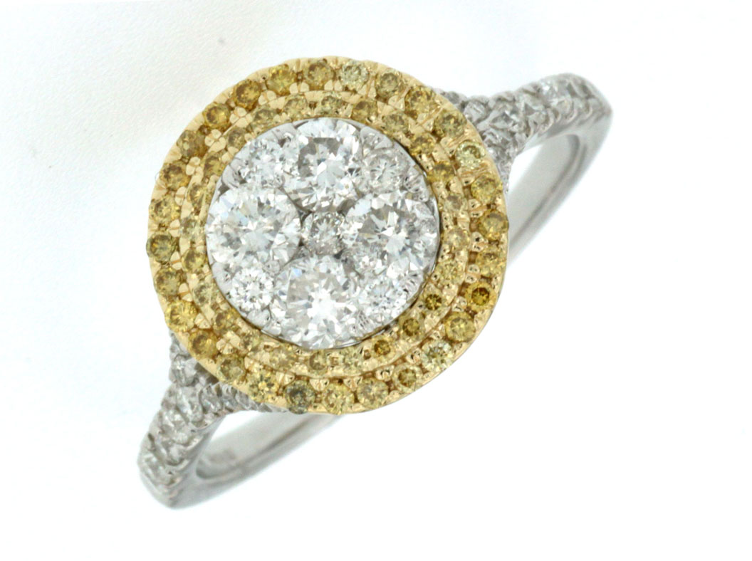YELLOW DIAMOND & DIAMOND RING
