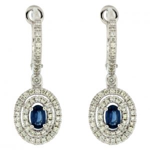 SAPPHIRE & DIAMOND EARRING