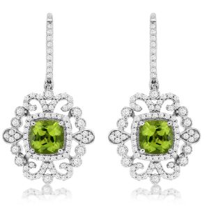 PERIDOT & DIAMOND EARRING