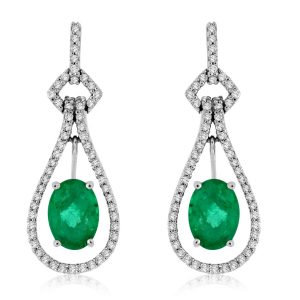 EMERALD & DIAMOND EARRING