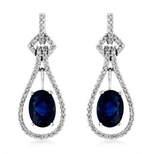 SAPPHIRE & DIAMOND EARRING