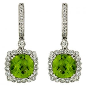 PERIDOT & DIAMOND EARRING