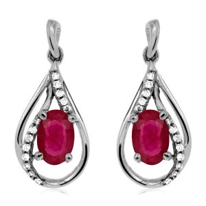 RUBY & DIAMOND EARRING