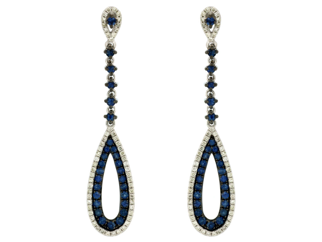 SAPPHIRE & DIAMOND EARRING