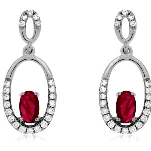 RUBY & DIAMOND EARRING