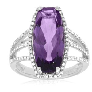 AMETHYST & DIAMOND RING