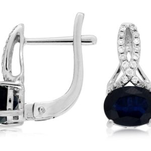 SAPPHIRE & DIAMOND EARRING