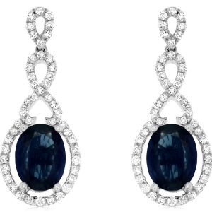 SAPPHIRE & DIAMOND EARRING