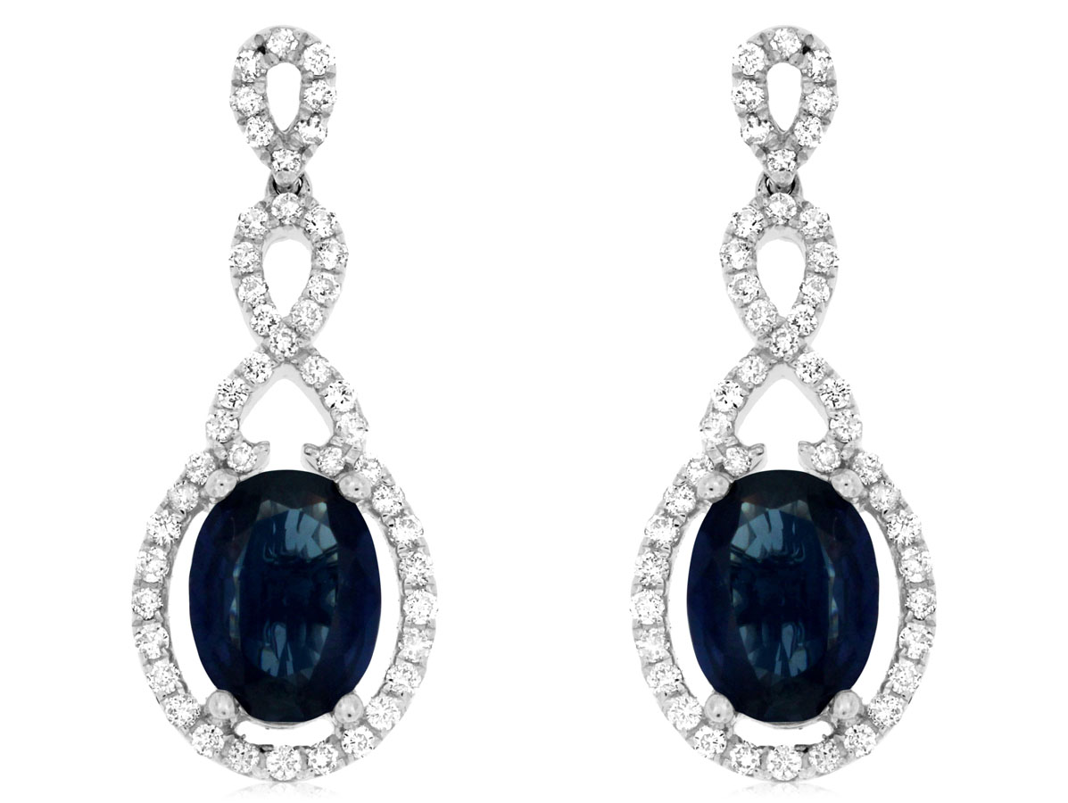 SAPPHIRE & DIAMOND EARRING