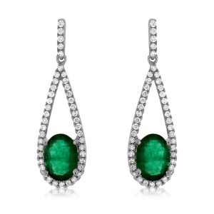 EMERALD & DIAMOND EARRING
