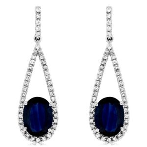 SAPPHIRE & DIAMOND EARRING