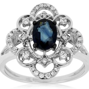 SAPPHIRE & DIAMOND RING