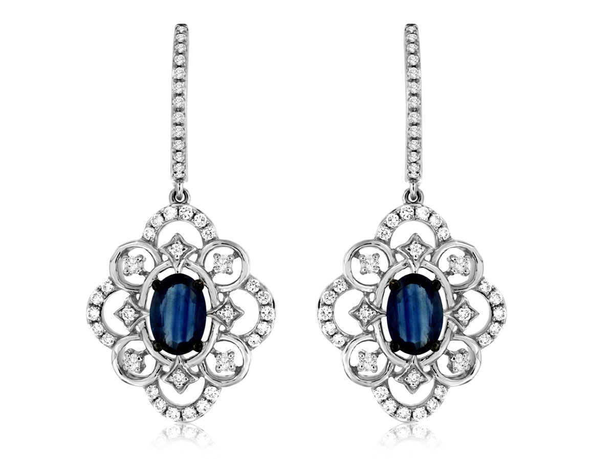 SAPPHIRE & DIAMOND EARRING