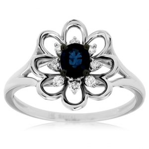 SAPPHIRE & DIAMOND RING