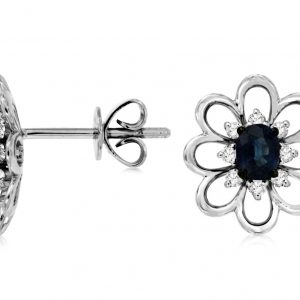 SAPPHIRE & DIAMOND EARRING