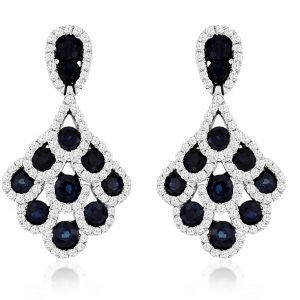 SAPPHIRE & DIAMOND EARRING