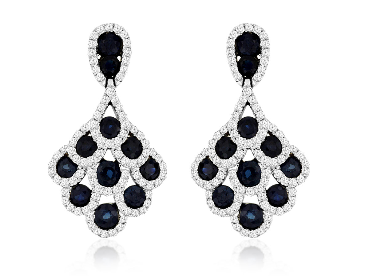 SAPPHIRE & DIAMOND EARRING