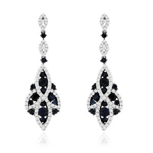 SAPPHIRE & DIAMOND EARRING