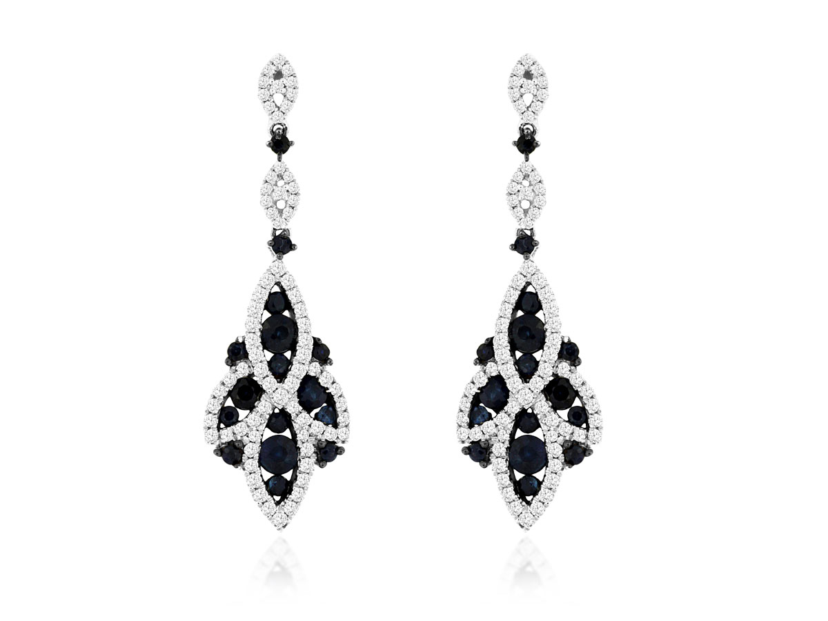 SAPPHIRE & DIAMOND EARRING