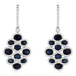 SAPPHIRE & DIAMOND EARRING