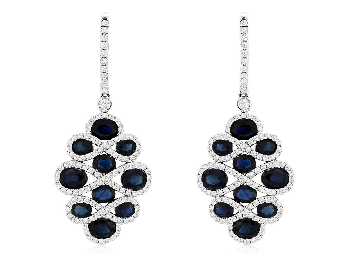 SAPPHIRE & DIAMOND EARRING