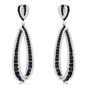 SAPPHIRE & DIAMOND EARRING