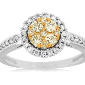 YELLOW DIAMOND & DIAMOND RING