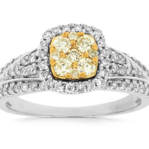 YELLOW DIAMOND & DIAMOND RING