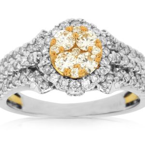 YELLOW DIAMOND & DIAMOND RING