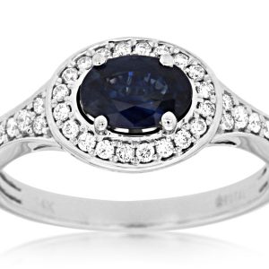 SAPPHIRE & DIAMOND RING