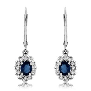 SAPPHIRE & DIAMOND EARRING