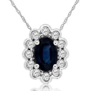 SAPPHIRE & DIAMOND NECKLACE