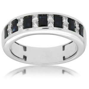 MEN’S DIAMOND SAPPHIRE RING
