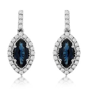 SAPPHIRE & DIAMOND EARRING